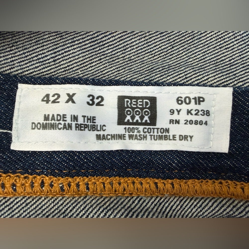 Double Knot by Reed Men’s Jeans 42x32 Dark Wash Denim NWOT Classic Fit - Picture 6 of 7
